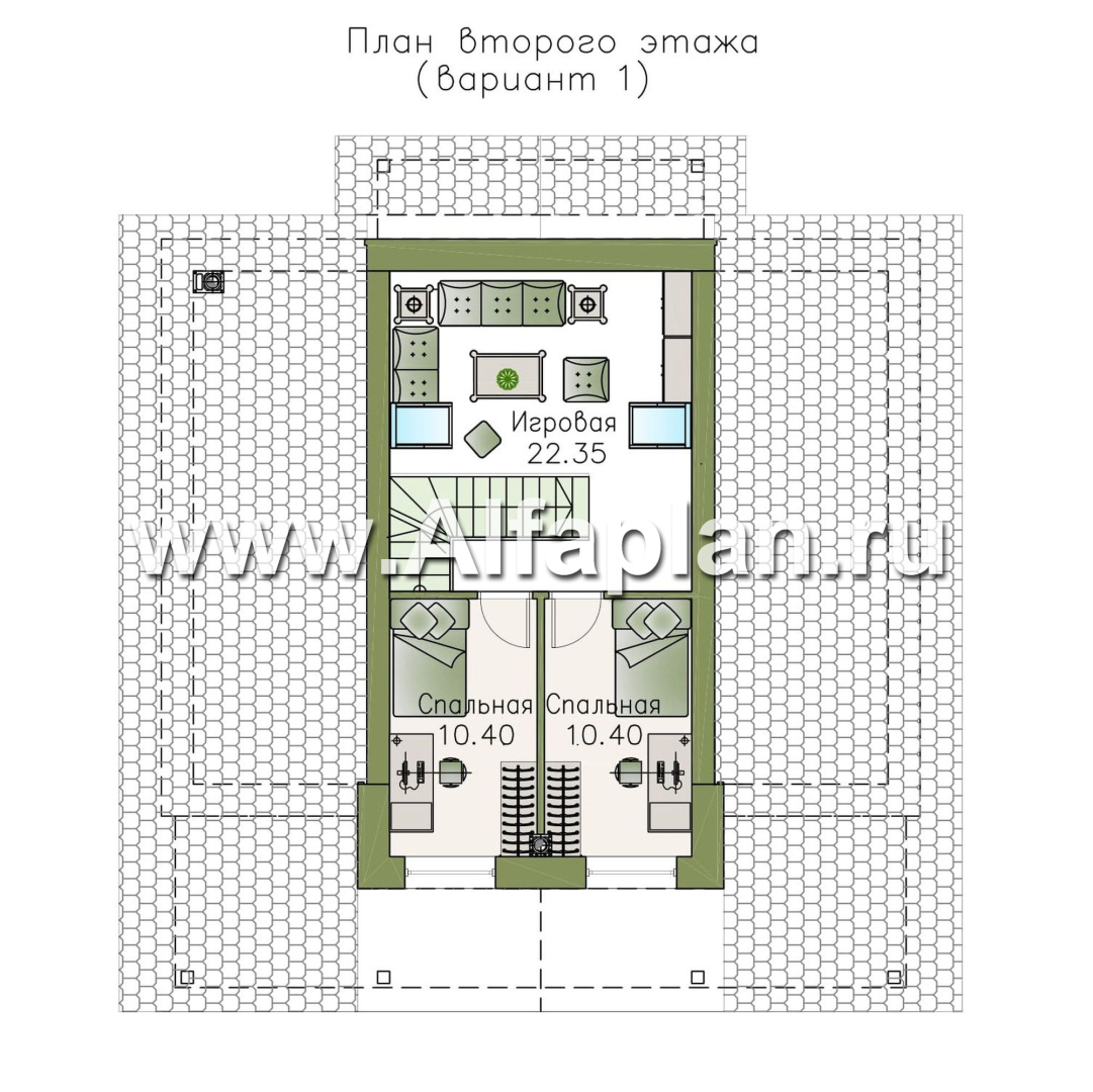 Проекты домов Альфаплан - «Моризо» - шале с четырьмя спальными комнатами - план проекта №2