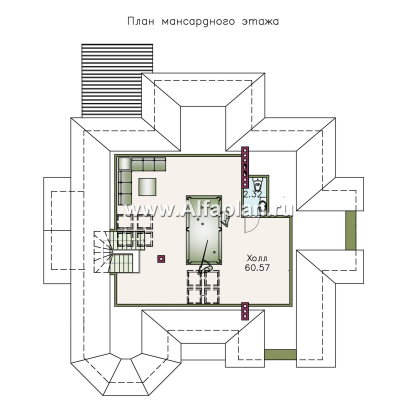 Проекты домов Альфаплан - «Воронцов»- коттедж с комфортной планировкой - превью плана проекта №3