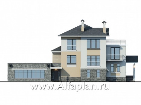 Проекты домов Альфаплан - Бассейн для загородных домов 77А,Б, 94А, 134Б, 394А - превью фасада №4