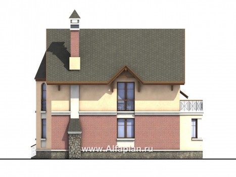 Проекты домов Альфаплан - «Аристо» - компактный дом с навесом для машины - превью фасада №2