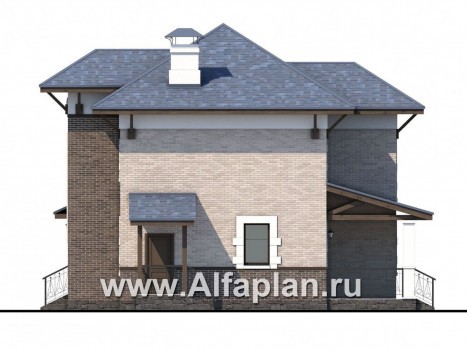 Проекты домов Альфаплан - «Виконт» - двухэтажный дом с отличной планировкой - превью фасада №2