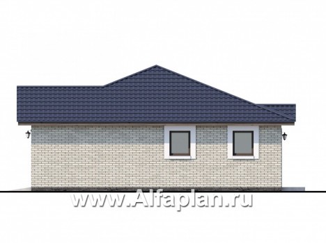 Проекты домов Альфаплан - Гараж с кладовой и мастерской - превью фасада №2