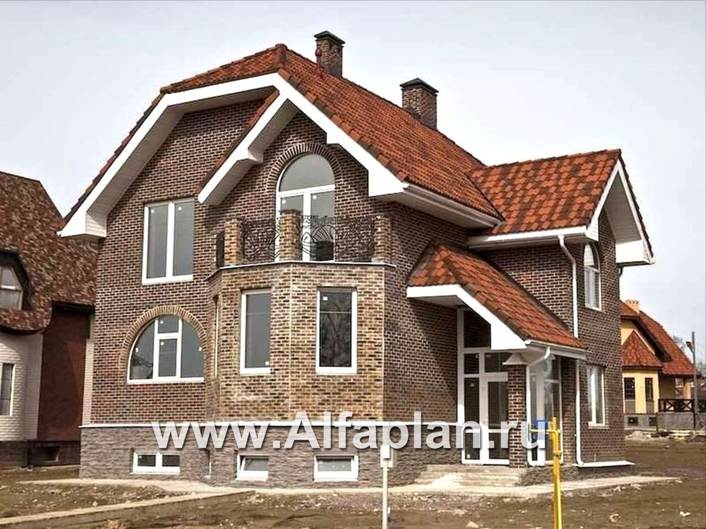 Проекты домов Альфаплан - «Лаура»- трехэтажный загородный дом с террасой - дополнительное изображение №1