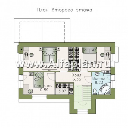 Проекты домов Альфаплан - «Альпина» - трехэтажный коттедж с гаражом для маленького участка - превью плана проекта №3
