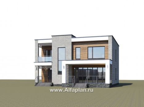 «Эрго» - проект дома 10х12м, с террасой, с удобной планировкой и с плоской кровлей - превью дополнительного изображения №1