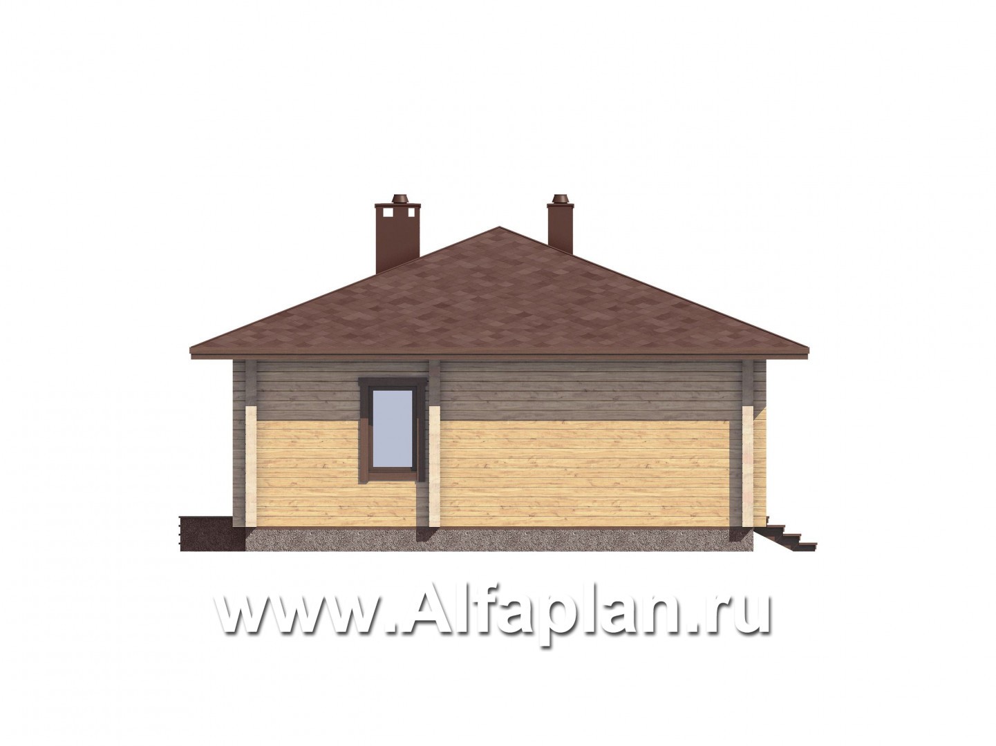 Проекты домов Альфаплан - Проект удобной дачи с большой террасой - изображение фасада №1