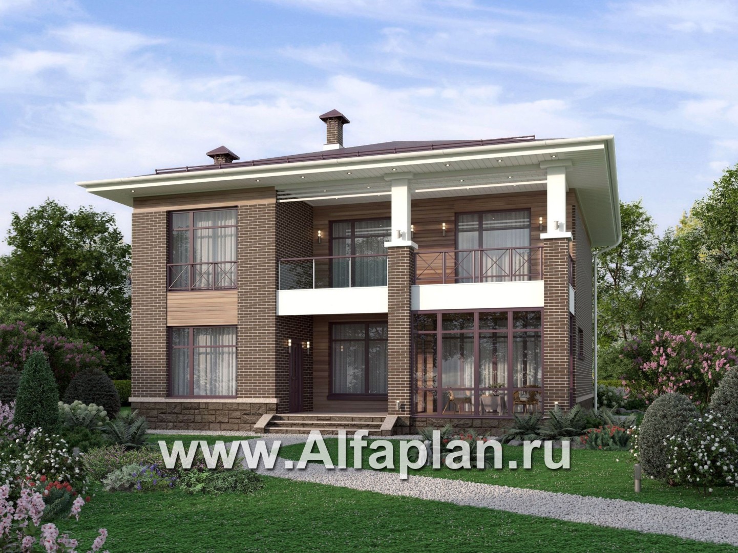 Проекты домов Альфаплан - "Римские каникулы" - проект дома в классическом стиле - дополнительное изображение №1