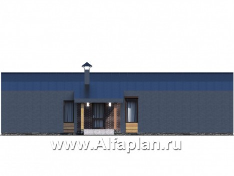 Проекты домов Альфаплан - «Омикрон» - современный каркасный дом для загородной жизни - превью фасада №2