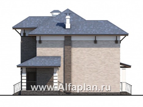 Проекты домов Альфаплан - «Виконт» - двухэтажный дом с отличной планировкой - превью фасада №2
