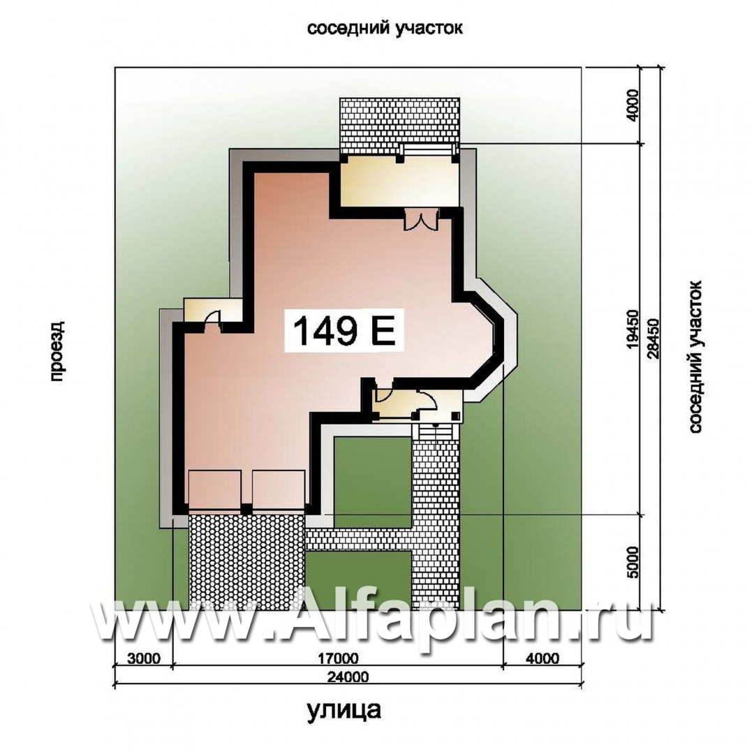Проекты домов Альфаплан - «Маленький принц»- комфортабельный двухэтажный дом с террасой над гаражом - дополнительное изображение №3