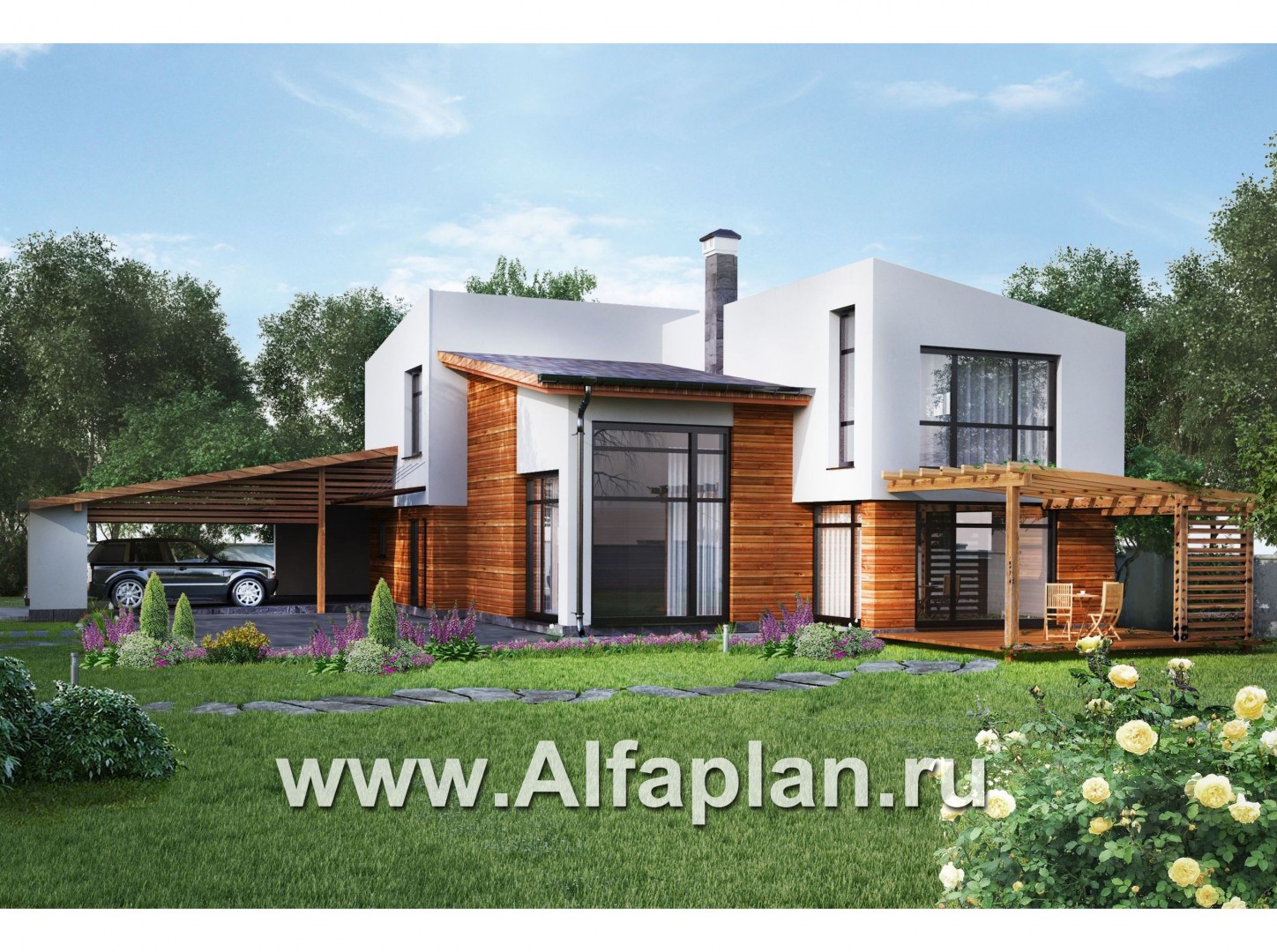 Проекты домов Альфаплан - Современный загородный дом с комфортной планировкой - дополнительное изображение №3
