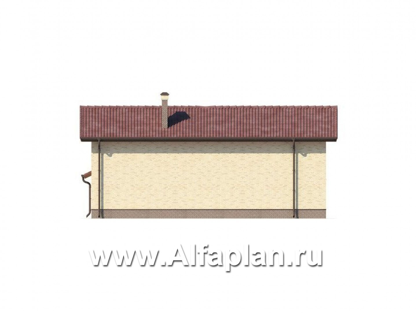 Проекты домов Альфаплан - Комфортабельный дом для отдыха с бассейном - изображение фасада №2