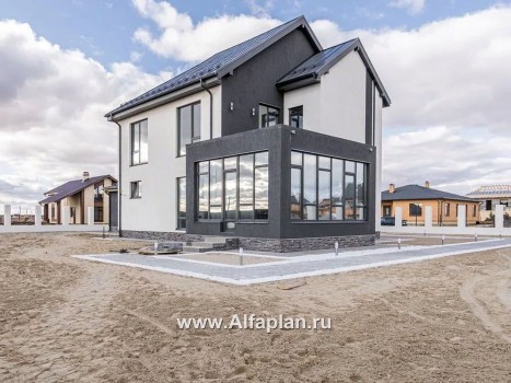 Проекты домов Альфаплан - «Дипломат Плюс» - дом с бильярдной и гаражом на два автомобиля - превью дополнительного изображения №2