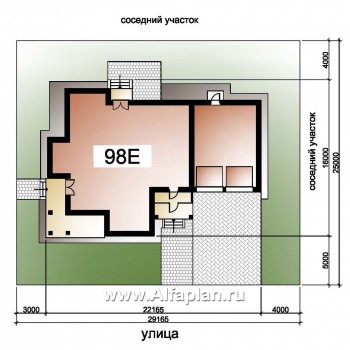 Проекты домов Альфаплан - «Голицын»- проект двухэтажного дома, с двусветной гостиной и с террасой, в стиле модерн и гаражом на 2 авто - превью дополнительного изображения №3