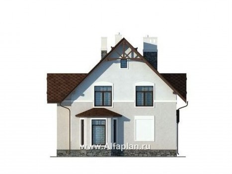 Проекты домов Альфаплан - Компактный и экономичный загородный дом - превью фасада №4