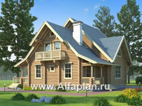 Проекты домов Альфаплан - Традиционный деревянный загородный дом - превью дополнительного изображения №1