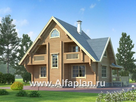 Проекты домов Альфаплан - Традиционный деревянный загородный дом - превью дополнительного изображения №2