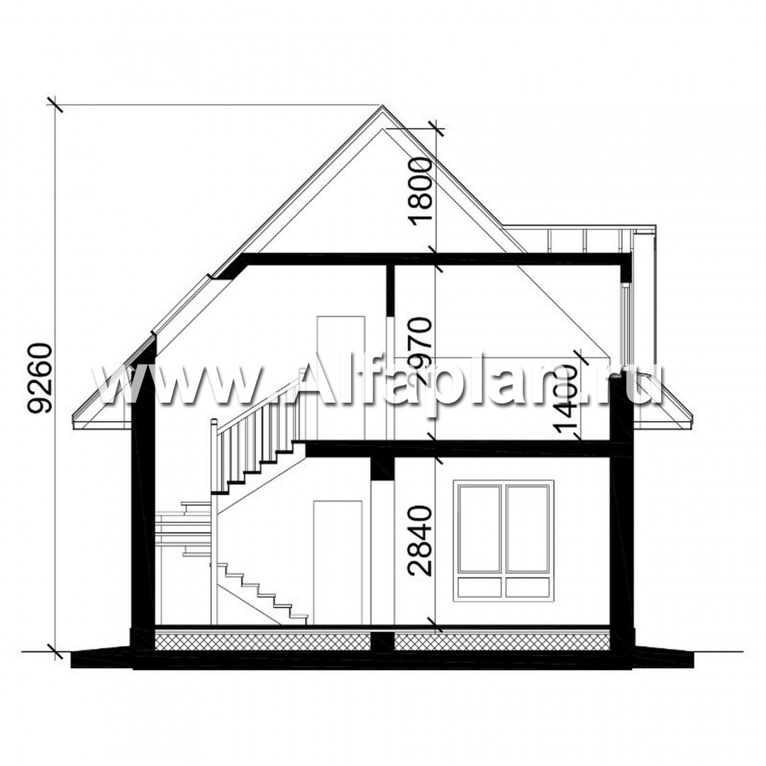 Проекты домов Альфаплан - Экономичный дом для маленького участка - изображение плана проекта №3