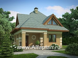 Проекты домов Альфаплан - Экономичный проект дома для маленького участка - превью основного изображения