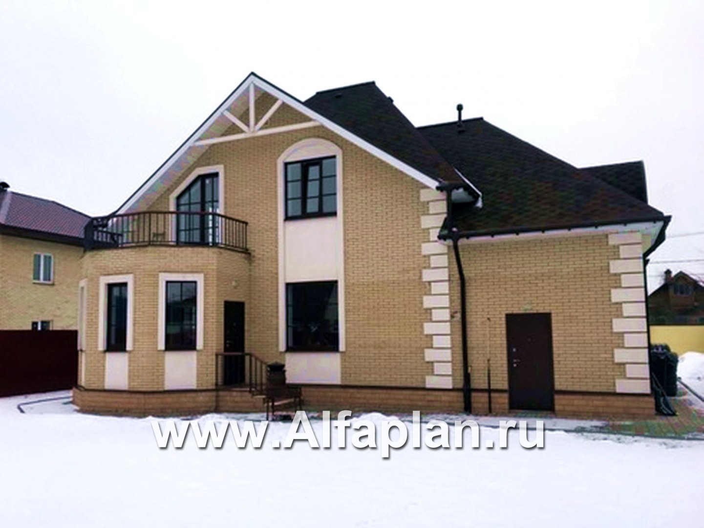 Проекты домов Альфаплан - «Эвита» - респектабельный дом с гаражом - дополнительное изображение №4