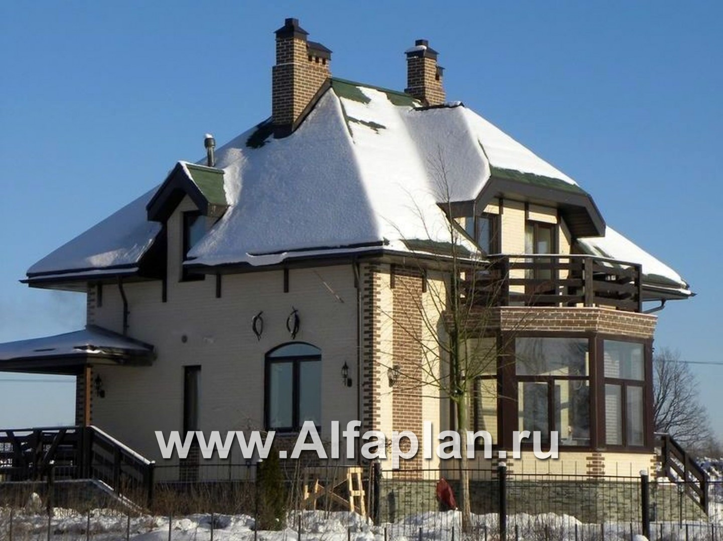 Проекты домов Альфаплан - «Шале Малек» -  проект дома с мансардой, с террасой - дополнительное изображение №6