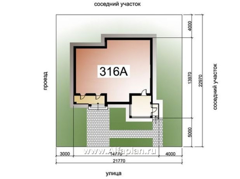 Проекты домов Альфаплан - «Теплый очаг» - экономичный одноэтажный дом - превью дополнительного изображения №4