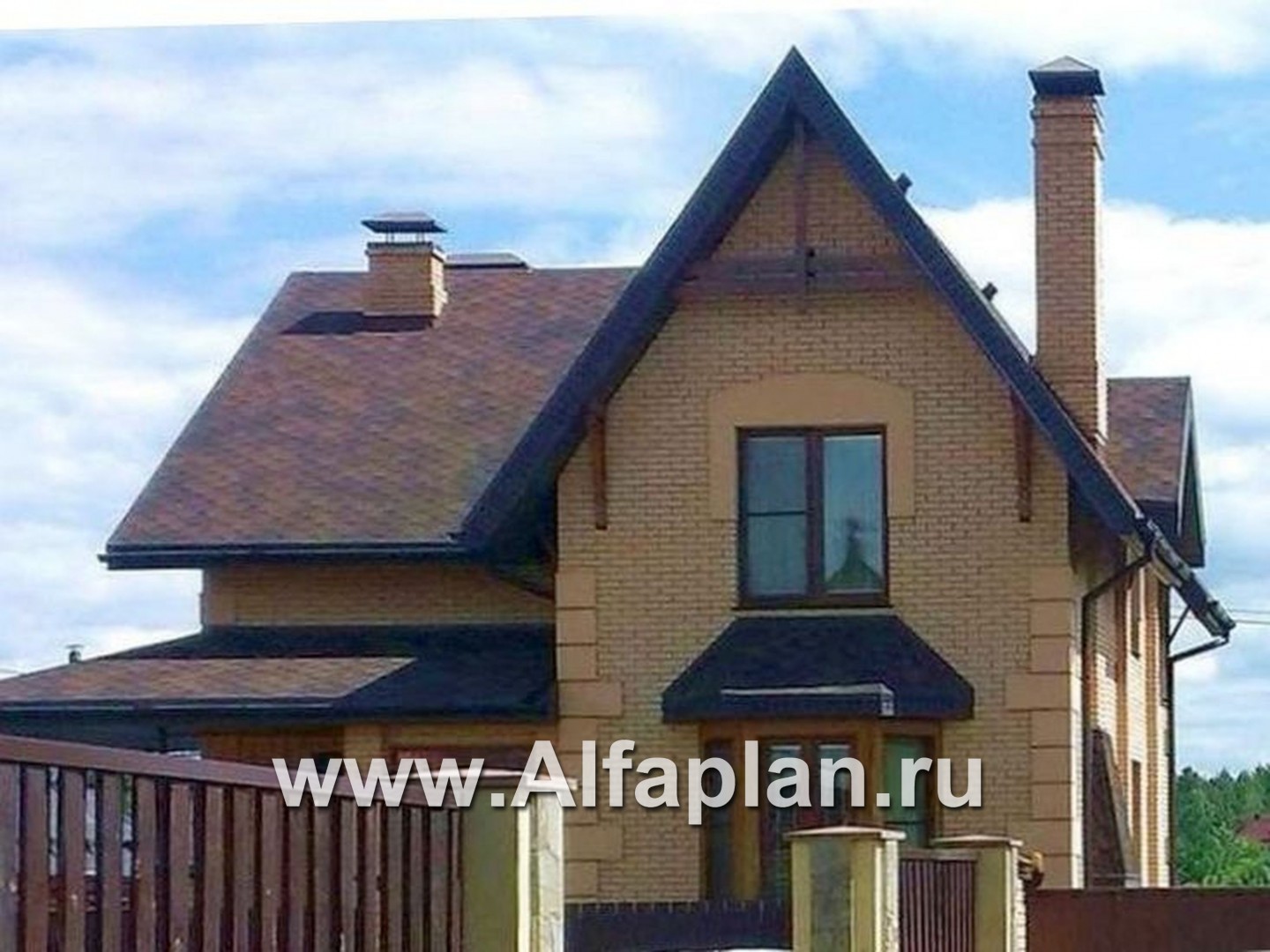 Проекты домов Альфаплан - «Ретростилиса» - проект экономичного дома для небольшого участка - дополнительное изображение №4