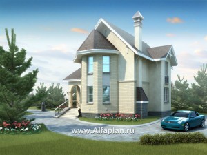Проекты домов Альфаплан - «Фортуна» - экономичный и компактный загородный дом - превью основного изображения