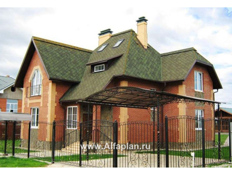 Проекты домов Альфаплан - «Приорат» - двухэтажный коттедж с рустовкой - превью дополнительного изображения №7