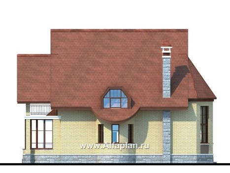 Проекты домов Альфаплан - «Консул» - изящный дом для солидных людей - превью фасада №3