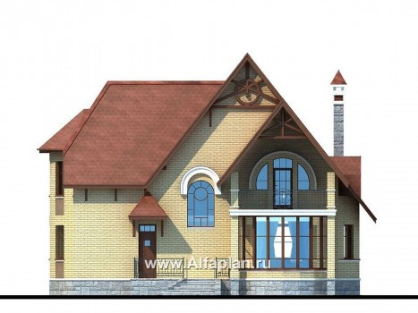 Проекты домов Альфаплан - «Консул» - изящный дом для солидных людей - превью фасада №4