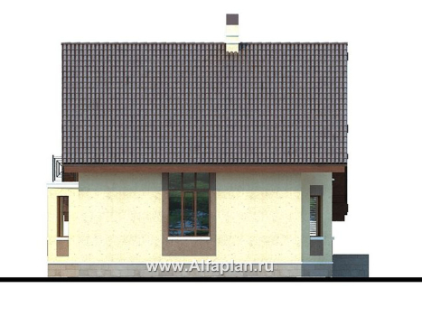 Проекты домов Альфаплан - «Регенсбург» - газобетонный коттедж в немецкой традиции - превью фасада №3