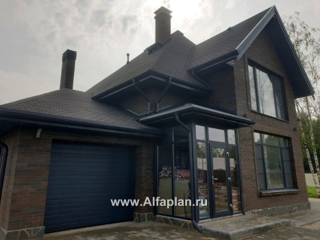 Проекты домов Альфаплан - «Альтаир» - современный мансардный дом с гаражом - превью дополнительного изображения №3