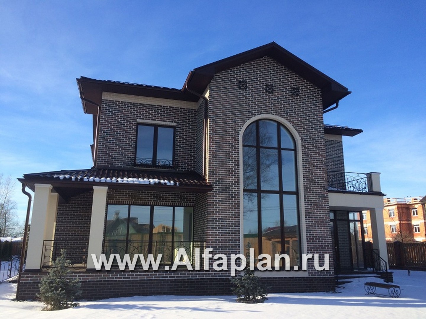 Проекты домов Альфаплан - «Голицын»- изящный коттедж с двусветной гостиной - дополнительное изображение №7