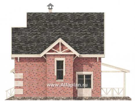 Проекты домов Альфаплан - «Новая пристань» - дом для удобной загородной жизни - превью фасада №2