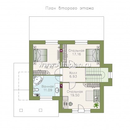 Проекты домов Альфаплан - «Новая пристань» - дом для удобной загородной жизни - превью плана проекта №2