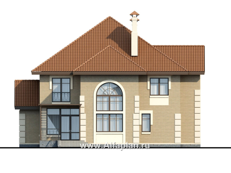 Проекты домов Альфаплан - «Воронцов»- коттедж с комфортной планировкой - превью фасада №4