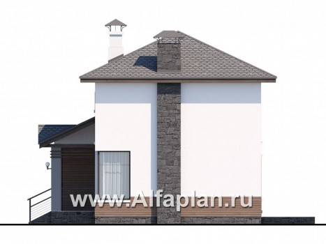 Проекты домов Альфаплан - Двухэтажный дом из кирпича «Карат» - превью фасада №2