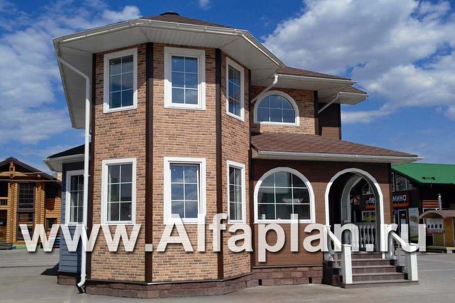 Проекты домов Альфаплан - «Эллада» - красивый и компактный особняк - дополнительное изображение №1