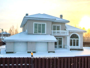 Превью проекта ««Тургенев» - проект двухэтажного дома, с террасой и с гаражом, в классическом стиле»