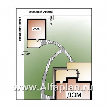 Проекты домов Альфаплан - Комфортабельная баня  с верандой - превью дополнительного изображения №2